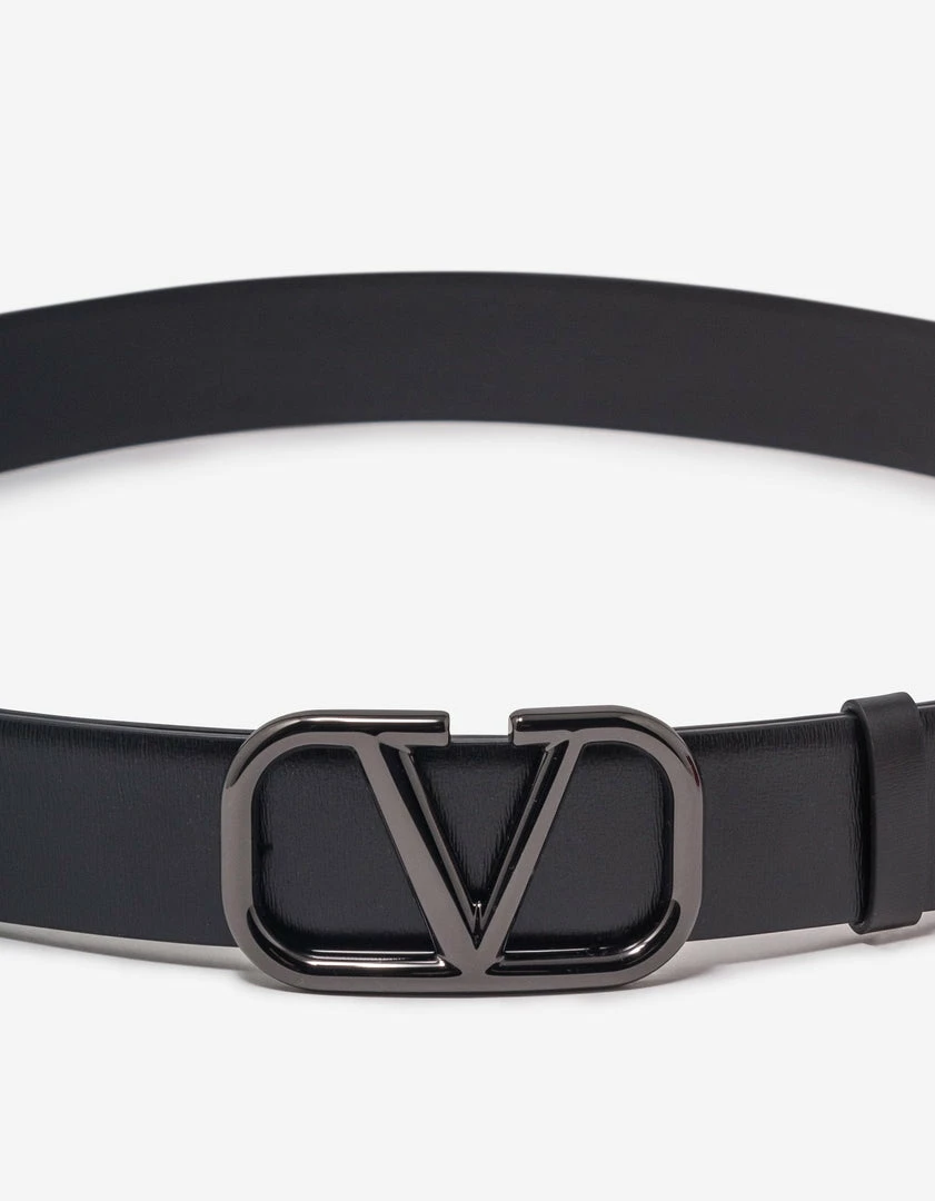 Best deal ⭐ Valentino Garavani Black VLogo Signature Buckle Belt 35MM Accessories ⭐ 5 Valentino Garavani Black VLogo Signature Buckle Belt 35MM Accessories