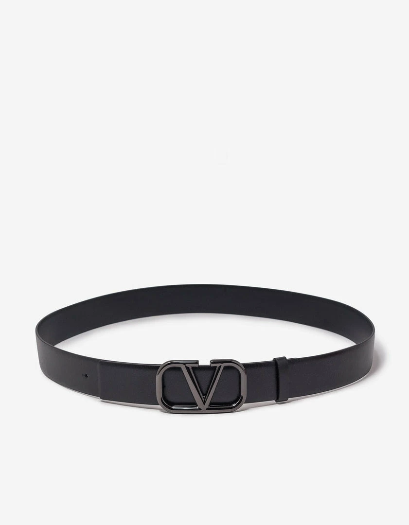 Best deal ⭐ Valentino Garavani Black VLogo Signature Buckle Belt 35MM Accessories ⭐ 4 Valentino Garavani Black VLogo Signature Buckle Belt 35MM Accessories