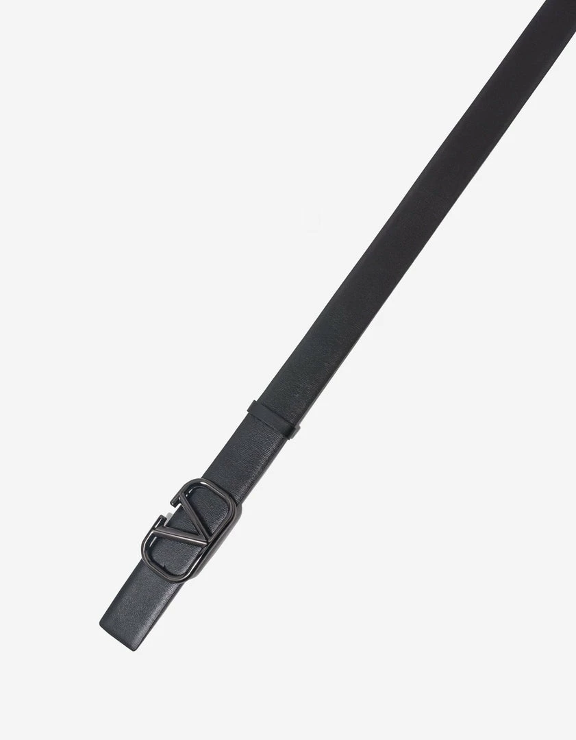 Best deal ⭐ Valentino Garavani Black VLogo Signature Buckle Belt 35MM Accessories ⭐ 6 Valentino Garavani Black VLogo Signature Buckle Belt 35MM Accessories