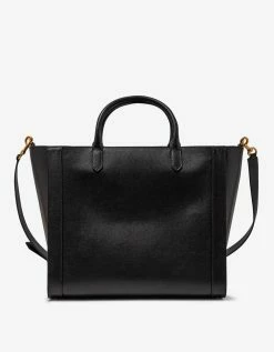 Valentino Garavani Black VLogo Signature Leather Tote Bag Accessories