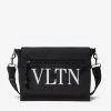 Valentino Garavani Black VLTN Nylon Messenger Bag