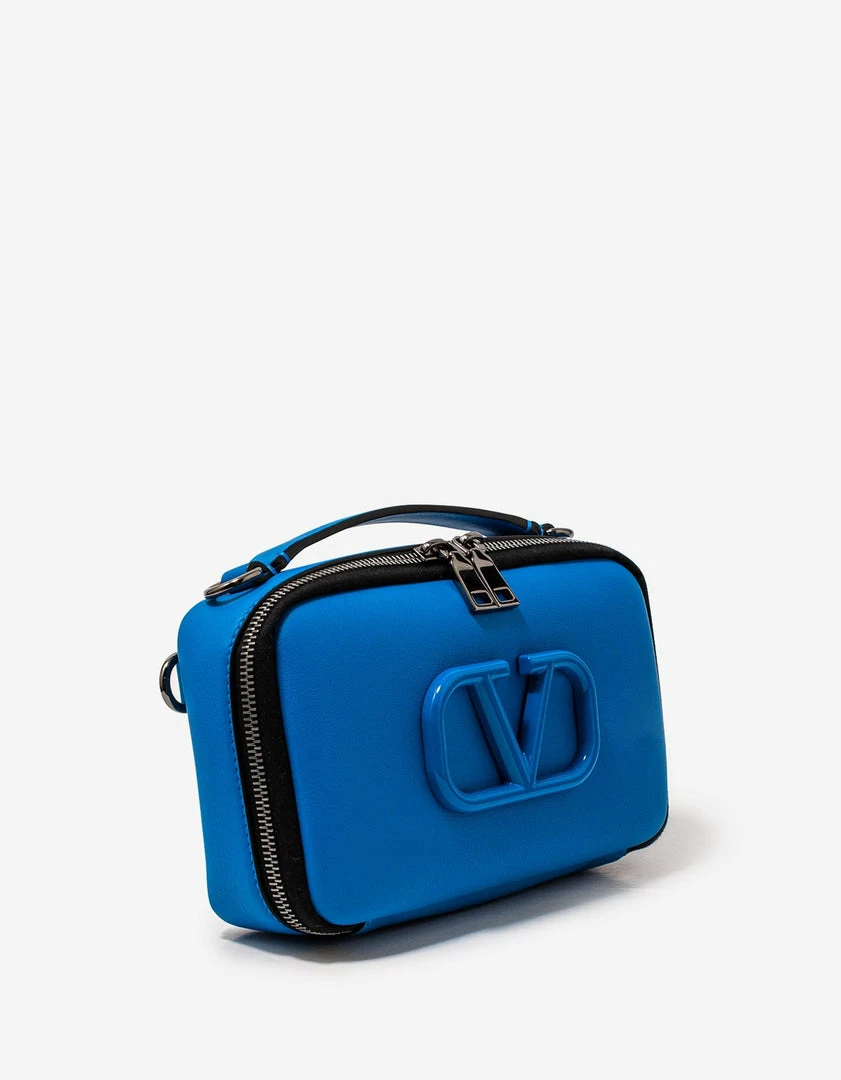 Flash Sale ๐ Valentino Garavani Blue Lacquered VLogo Leather Crossbody Bag ๐ 4 Valentino Garavani Blue Lacquered VLogo Leather Crossbody Bag