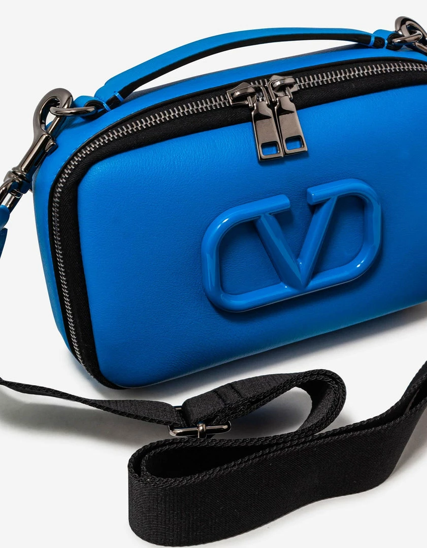Flash Sale ๐ Valentino Garavani Blue Lacquered VLogo Leather Crossbody Bag ๐ 10 Valentino Garavani Blue Lacquered VLogo Leather Crossbody Bag