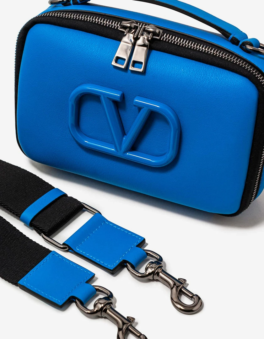Flash Sale ๐ Valentino Garavani Blue Lacquered VLogo Leather Crossbody Bag ๐ 9 Valentino Garavani Blue Lacquered VLogo Leather Crossbody Bag