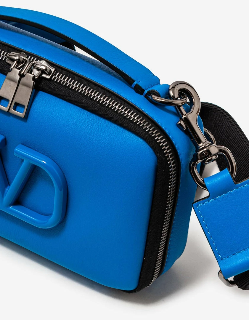 Flash Sale ๐ Valentino Garavani Blue Lacquered VLogo Leather Crossbody Bag ๐ 8 Valentino Garavani Blue Lacquered VLogo Leather Crossbody Bag