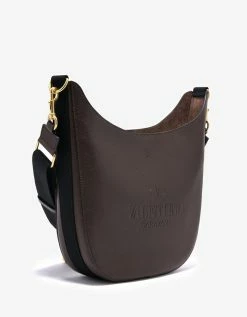 Valentino Garavani Brown Identity Leather Hobo Bag Accessories