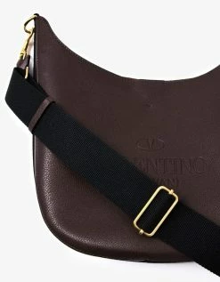Valentino Garavani Brown Identity Leather Hobo Bag Accessories