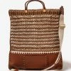 Valentino Garavani Bags Brown Leather And Crochet Tote Bag