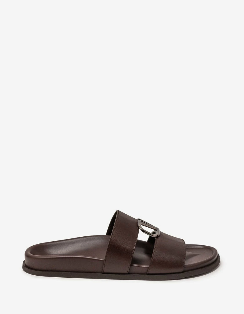 Top 10 👏 Valentino Garavani Brown VLogo Slide 🩴 Sandals 🎉 4 Valentino Garavani Brown VLogo Slide Sandals