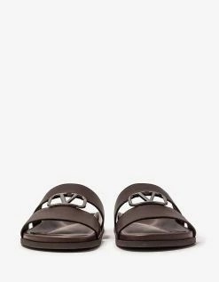 Top 10 👏 Valentino Garavani Brown VLogo Slide 🩴 Sandals 🎉 13 Valentino Garavani Brown VLogo Slide Sandals