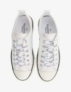Budget 🌟 Valentino Garavani Giggies White Canvas Trainers 🔥 12 Valentino Garavani Giggies White Canvas Trainers