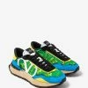 Valentino Garavani Green & Blue Lace & Mesh Lacerunner Trainers