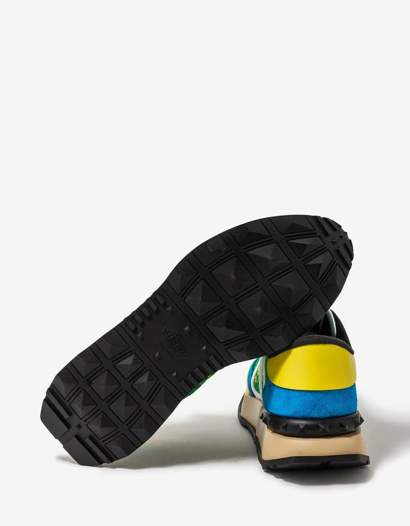 Budget π Valentino Garavani Green & Blue Lace & Mesh Lacerunner Trainers π 8 Valentino Garavani Green & Blue Lace & Mesh Lacerunner Trainers