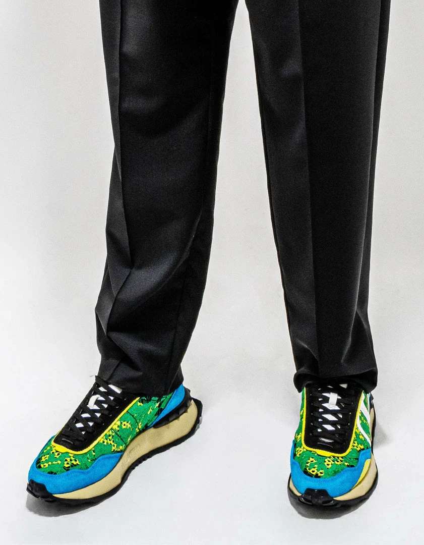 Budget π Valentino Garavani Green & Blue Lace & Mesh Lacerunner Trainers π 5 Valentino Garavani Green & Blue Lace & Mesh Lacerunner Trainers