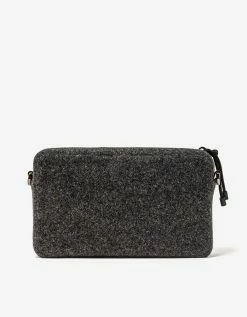 Valentino Garavani Grey VLTN Felt Crossbody Bag Accessories