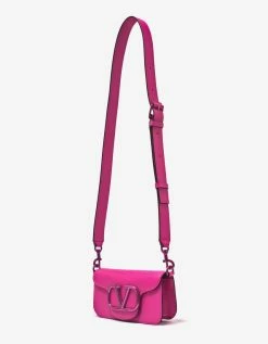 Valentino Garavani Accessories Pink PP Mini Loco Crossbody Bag