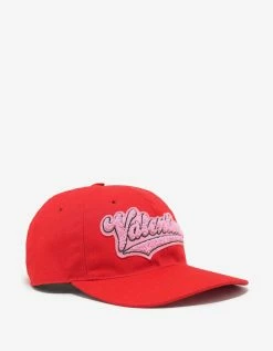 Valentino Red Varsity Logo Cap Accessories