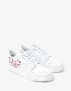 Valentino Garavani White Atelier Shoes 07 Camouflage Edition Trainers
