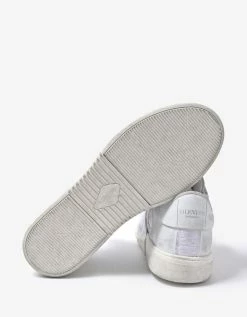 Valentino Garavani White Distressed VL7N Trainers With Bands