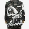 Budget ⌛ Valentino Clothing Green Camo & Panther Print Parka 🤩 1 Valentino Clothing Green Camo & Panther Print Parka