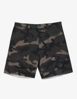 Valentino Green Camouflage Print Chino Shorts