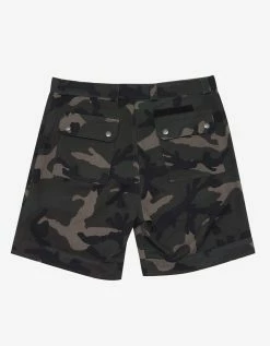 Valentino Green Camouflage Print Chino Shorts