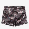 Valentino Grey Camouflage VLTN Grid Swim Shorts Clothing