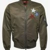 Valentino Clothing Khaki Jamie Reid Embellished Bomber Jacket