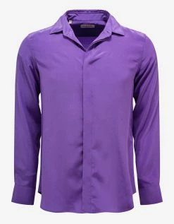 Valentino Lilac Silk Shirt Shirts