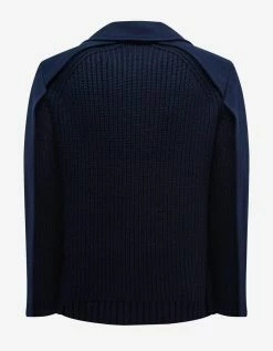 Valentino Navy Blue Double-Breasted Wool Jacket