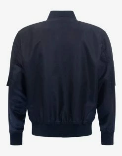 Valentino Navy Blue Dragons Garden Bomber Jacket