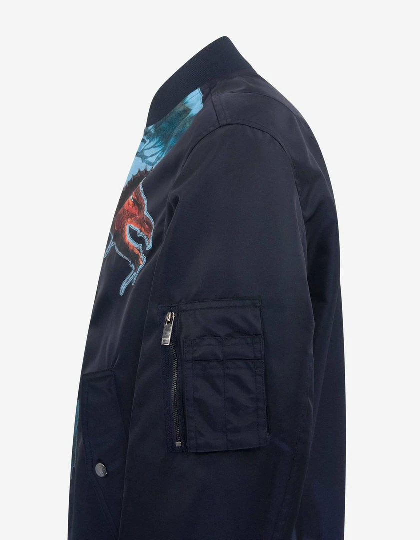 Wholesale 🔔 Valentino Navy Blue Dragons Garden Bomber Jacket 👍 7 Valentino Navy Blue Dragons Garden Bomber Jacket