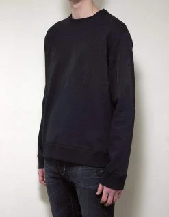 Valentino Navy Blue Logo Waves Sweatshirt