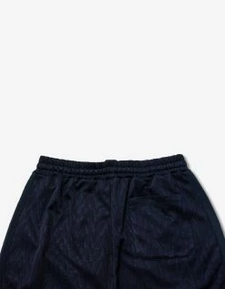 Valentino Clothing Navy Blue Optical Logo Jacquard Shorts