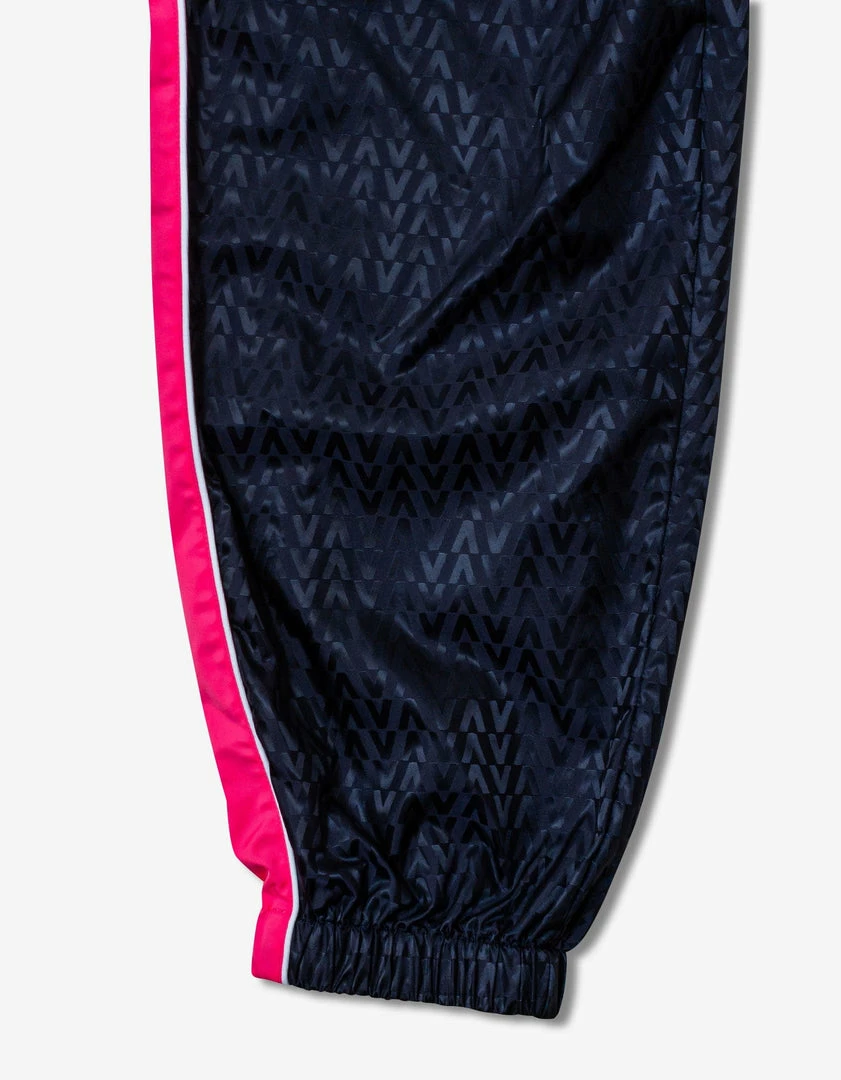 Best Sale 🧨 Valentino Navy Blue Optical Logo Jacquard Track Pants 🛒 7 Valentino Navy Blue Optical Logo Jacquard Track Pants