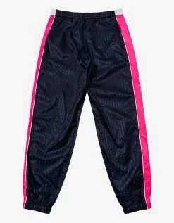 Valentino Navy Blue Optical Logo Jacquard Track Pants