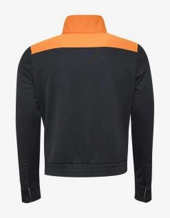Valentino Navy Blue Track Jacket With Orange Trim Clothing