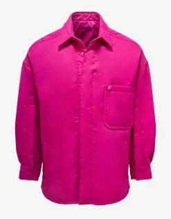 Valentino Clothing Pink PP Stud Detail Shirt Jacket