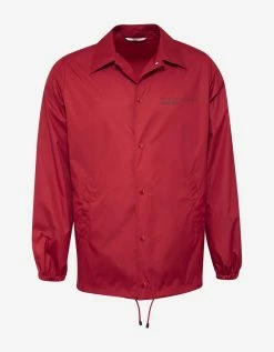 Valentino Clothing Red 'Anywhen' Print Coach Jacket