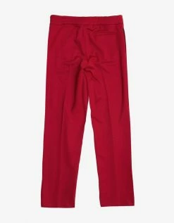 Valentino Red Trousers With White Stripes Clothing