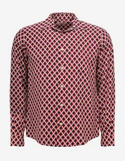 Valentino Veehive Print Silk Shirt Clothing