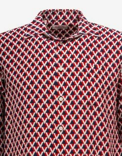 Valentino Veehive Print Silk Shirt Clothing