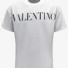 White Valentino Logo Print T-Shirt
