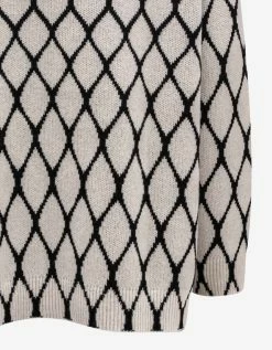Valentino Clothing Wool & Jacquard Mesh Roll Neck Sweater
