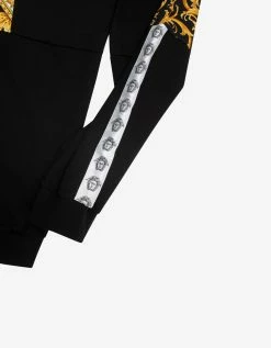 Versace Black Barocco Insert Sweat Pants Clothing