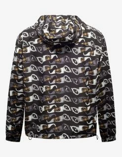 Versace Black Biggie Sunglasses Print Windbreaker Clothing