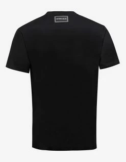 Versace Black Neon Logo Print T-Shirt