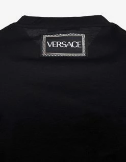 Versace Black Neon Logo Print T-Shirt