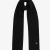 Versace Accessories Black Ribbed Wool Scarf