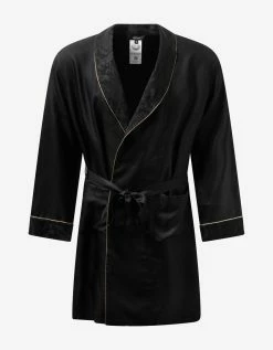 Versace Black Silk Dressing Gown Clothing
